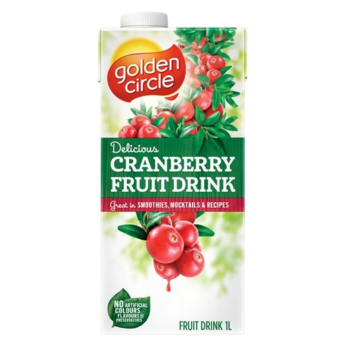 DRINK FRUIT CRANBERRY 1LT(12) # 19940 GOLDEN CIRCLE