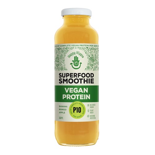 SMOOTHIE SUPERFOOD VEGAN PROTEIN (12 X 360ML) # HHSMVP350 HAPPY HIPPIE