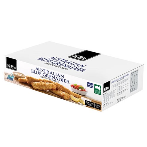 BLUE GRENADIER PORTIONS 110GM LIGHTLY SALTED BATTERED  3.3KG # 1010201157 KBS