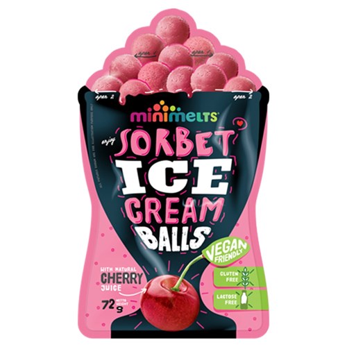 SORBET BIG CHERRY BALLS (10 X 72GM) # BIG10CHE MINI MELTS