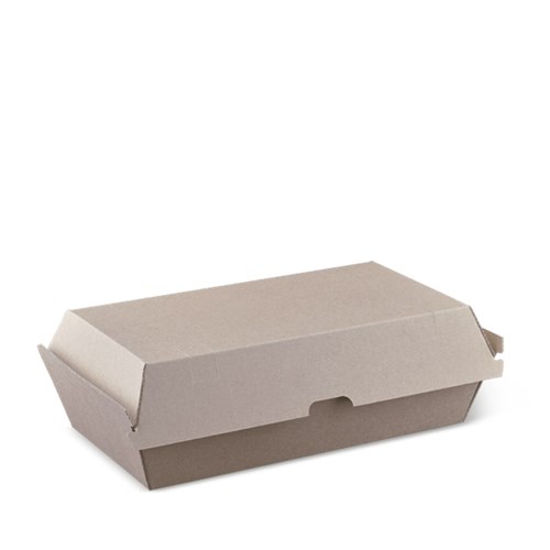 SNACK BOX LARGE (205X107X78MM) KRAFT BOARD 200S # M275S0010 ENVIRO