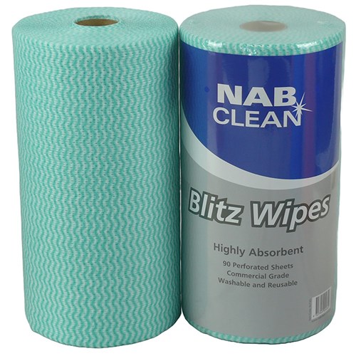 CLOTH WIPES GREEN 90 SHEETS (6) # BLITZG NAB CLEAN