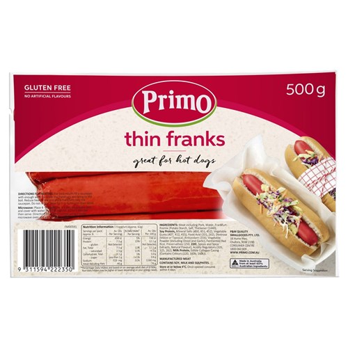 FRANKS SLIM 500GM(10) #04681 PRIMO