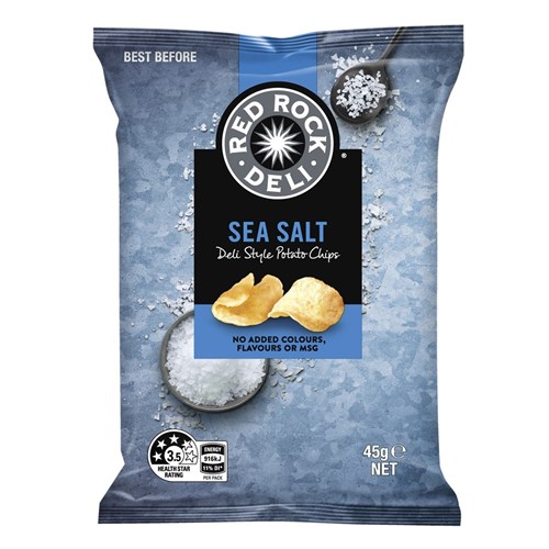CHIPS SEA SALT RED ROCK DELI (18 X 45GM) # 320003419 SMITHS