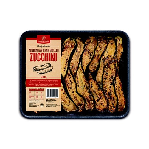 ZUCCHINI GRILLED AUST 800GM (2) # SFAUSZUC800 SANDHURST