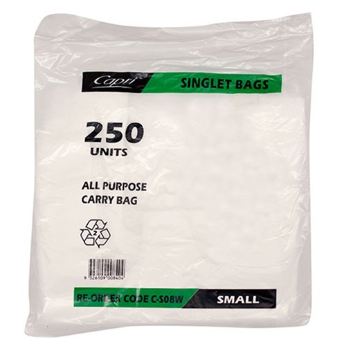 BAG SINGLET SMALL (400 X 170MM)(20) # C-S08W