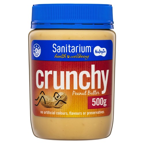PEANUT BUTTER CRUNCHY 500GM(6) # 95347 SANITARIUM