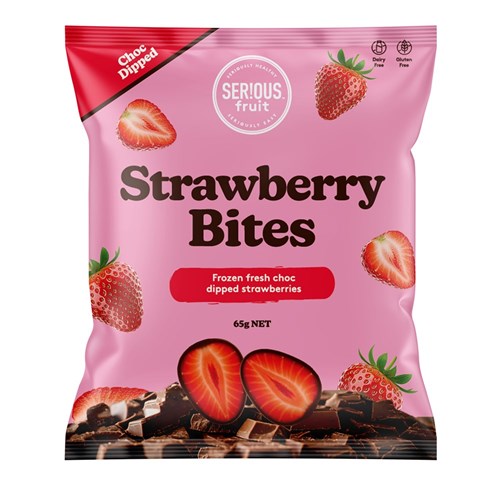 BITES STRAWBERRY (36 X 65GM) # 2614 SERIOUS FRUIT