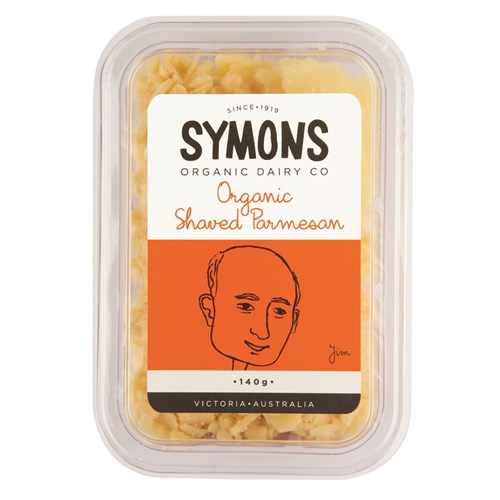 PARMESAN SHAVED ORGANIC 140GM (6) # SOD005 SYMONS