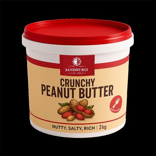 PEANUT BUTTER CRUNCHY 2KG(6) # PBCRUN2 SANDHURST