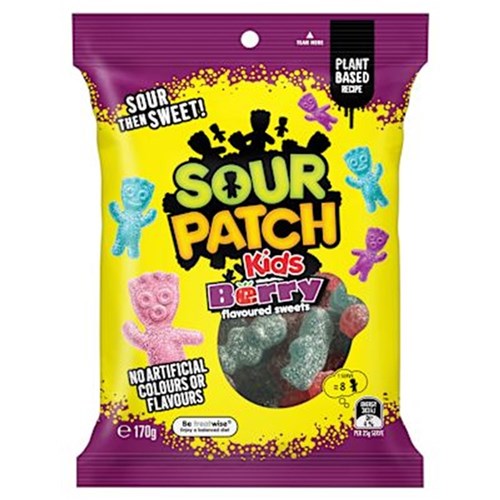 LOLLY KIDS BERRY FLAVOUR (12 X 170GM) # 153379 SOUR PATCH