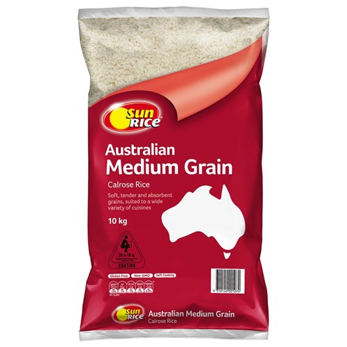 RICE WHITE MEDIUM GRAIN 10KG # 2756 SUNRICE