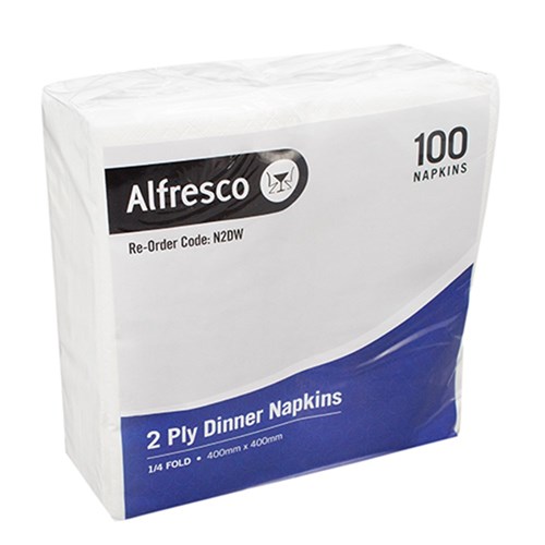 NAPKIN 2PLY DINNER WHITE 1000S #N2DW TAILORED PACKAGING