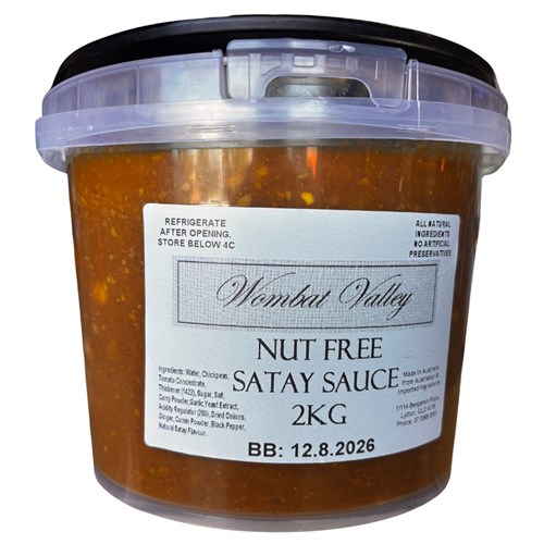 SAUCE SATAY NUT FREE 2KG(4) # SATAY02 WOMBAT
