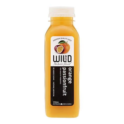 JUICE PET ORANGE PASSIONFRUIT (12 X 350ML) # W1JOP350 WILD ONE