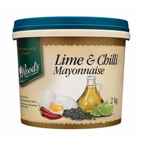 MAYONNAISE LIME & CHILLI GF 2KG(2) # I00127 WOODS