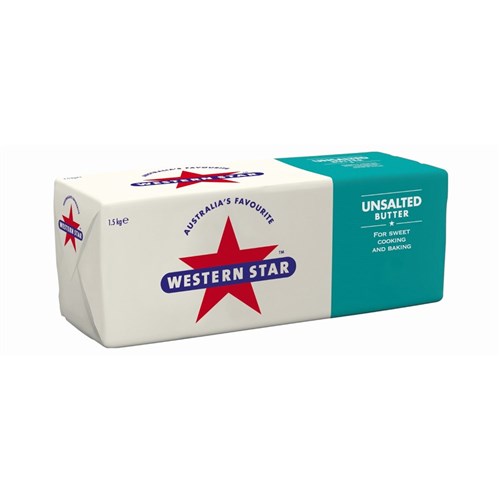 BUTTER UNSALTED 1.5KG(8) # 105055 WESTERN STAR